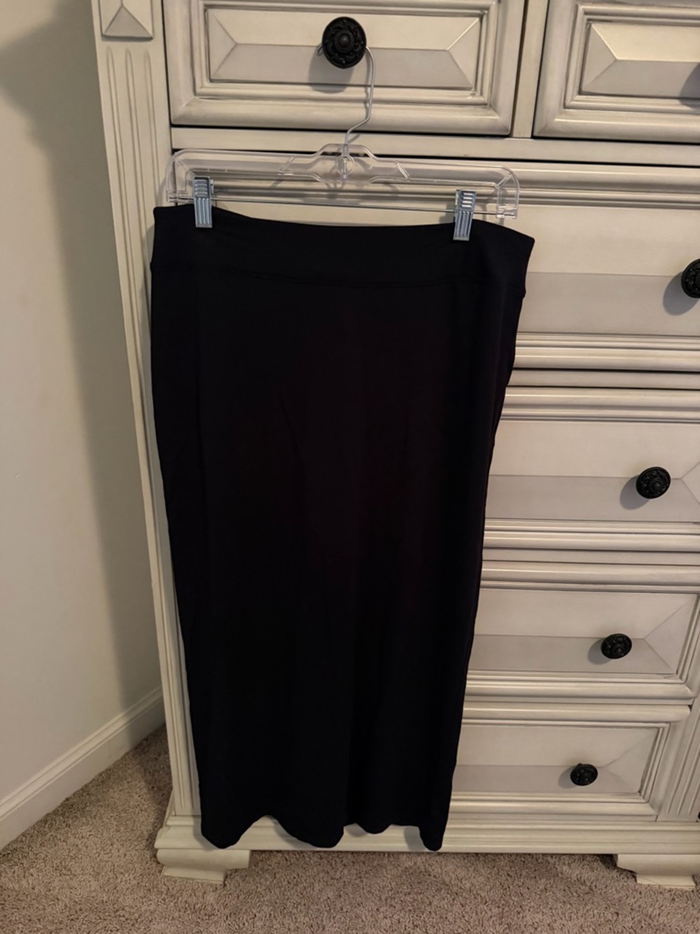 NWT J. Jill Wearever Collection Black Midi Skirt